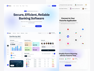 Sharia - Banking Landing Page bank banking banking software banking website branding card credit crypto finance financial fintech landing page saas saas website wallet web web design website