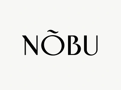 NOBU font lettering letters logo logodesign logotype type typeface typography