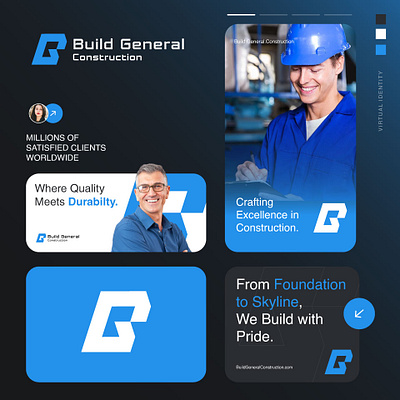 Brand Identity | BuildGeneralConstruction b logo bg logo branding contruction contruction logo g logo graphic design logo