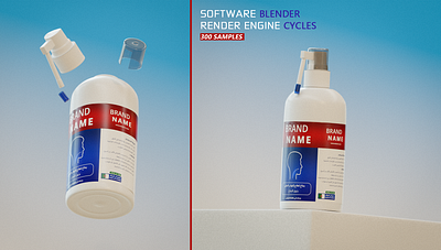 3D -Throat spray model 3d blender graphic design render