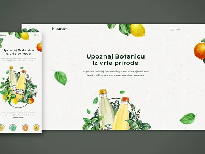 Jamnica Botanica aromatic herbs beverages branding carbonated drinks css animations fruit homepage illustration modern natural playful responsive ui design ux design visual design web web design website website design wordpress