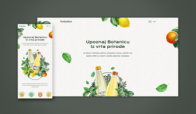 Jamnica Botanica aromatic herbs beverages branding carbonated drinks css animations fruit homepage illustration modern natural playful responsive ui design ux design visual design web web design website website design wordpress