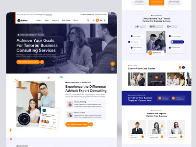 Business Consulting Company Website company consulting homepage landing landing page landingpage uidesign uiux web design webdesign website