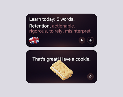 Habits widget for language learning habits illustration ios language ui widget