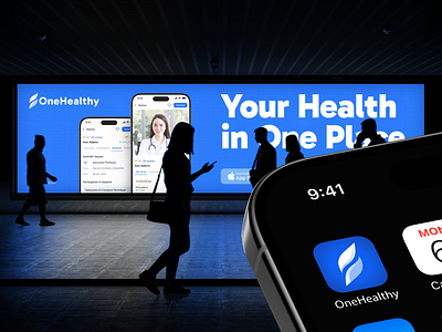 OneHealthy – medical application mobile & desktop design admin app application blue branding design desktop graphic design health illustration logo medical mobile website white