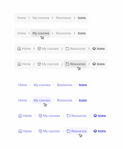 Breadcrumbs - Daily UI 056 daily ui