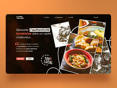 La Table de Claude Website Design design graphic design restauration ui ux web design web site