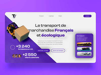 Transport Website Design design graphic design transport ui ux web design web site