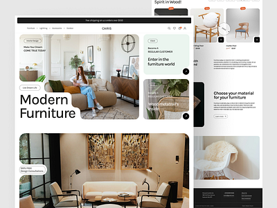 Modern Furniture Website agency branding decor e commerce furniture home interior landing page luxury minimal minimalist modern online store shop shopify store storefront web website woocommerce