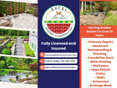 Excel Masonry & Construction Services Overview branding constructionflyer creativeart creativeprocess designcommunity designinspiration designlovers designportfolio digitalart exteriordesign flyer foundationrepair gardendesign graphic design landscapingdesign masonryconstruction posterdesign printdesign servicepromotion visualart