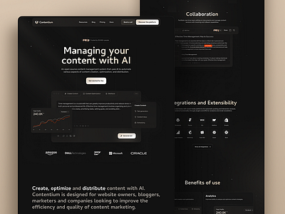 Contentium - AI-Powered Content Management System branding ui