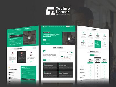 TechnoLancer Website design minimal ui uidesign uiux user interface design واجهة المستخدم