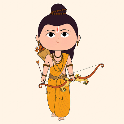 Lord Ram: The Epitome of Righteousness and Compassion best of dribbble children books illustrations divine illustrations dribbble discovery hindu gods graphics hindu graphics lord ram lord ram illustrations matter matter motions matter motions studio ram rama rama illustration