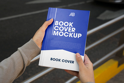 Book Cover Mockup black blue book branding design graphic design logo mockup new person road