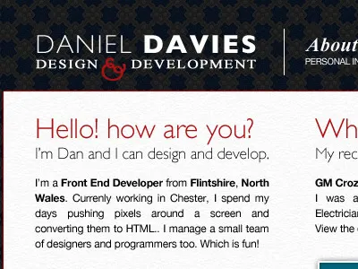 Portfolio concept gill sans photoshop portfolio web design