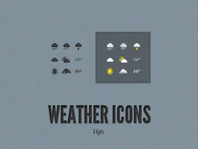 Weather Icons 16px icons weather