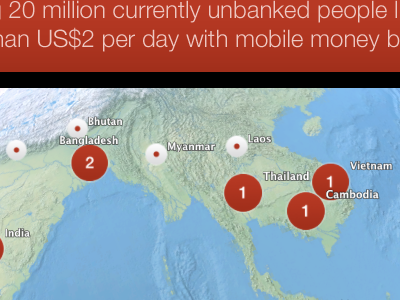 Mobile Money google earth ui web