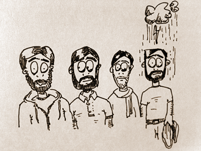 Self Portrait (Sketches) beard black me portrait sketch yellow