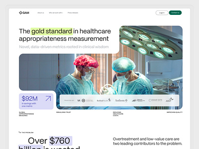 GAM - Healthcare Dashboard Website clean data doctor futuristic health healthcare hospital medical modern typography ui web web design website white