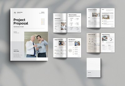 Project Proposal Template a4 agency annual report architecture branding brochure business catalog company profile corporate creative design graphic design interior magazine minimal print project proposal proposal template