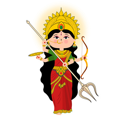 Goddess Durga: The Supreme Warrior and Protector best of dribbble best of graphics best of illustrations character designs dribbble discovery durga durga illustrations goddess goddess illustrations graphic design hindu gods hindu gods illustrations illustration matter matter motions matter motions studio