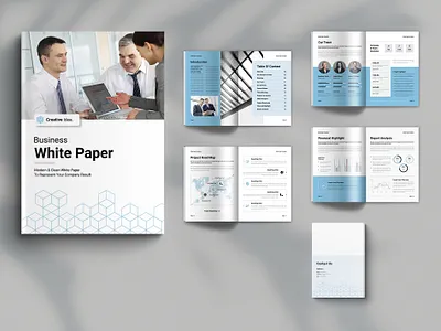 White Paper Template a4 agency annual report architecture branding brochure business business proposal catalog catalogue clean company profile creative design graphic design interior logo print template white paper