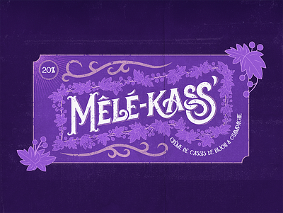 Mêlé-Kass | Vintage Logotype art nouveau bottle brand design branding cursive design drink flat font font logo graphic design handwritten illustration logo retro retro logo typographic logo vector vintage vintage logo