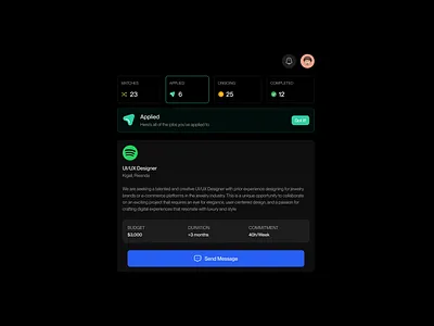 Applied Job app design ui ux website