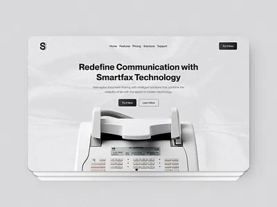 Smartfax Hero Section design ui ux website