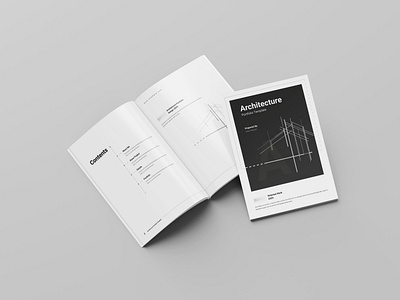 Architecture Portfolio Template a4 agency architect architecture branding brochure business catalog clean creative design graphic design interior magazine minimal minimalist portfolio template