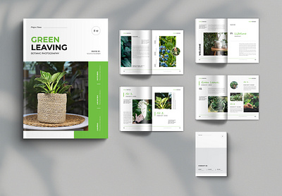 Botanic Multipurpose Portfolio Template a4 agency architecture botanic branding brochure business catalog catalogue creative design graphic design green interior minimal minimalist multipurpose portfolio template