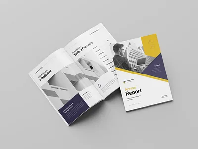 Annual Report Template a4 agency annual report branding brochure business company profile corporate design graphic design illustration layout logo minimalist print template ui