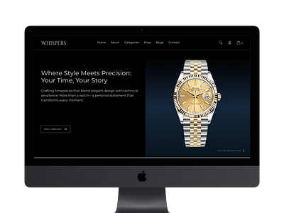 Online Luxury Watch Store branding graphic design ui