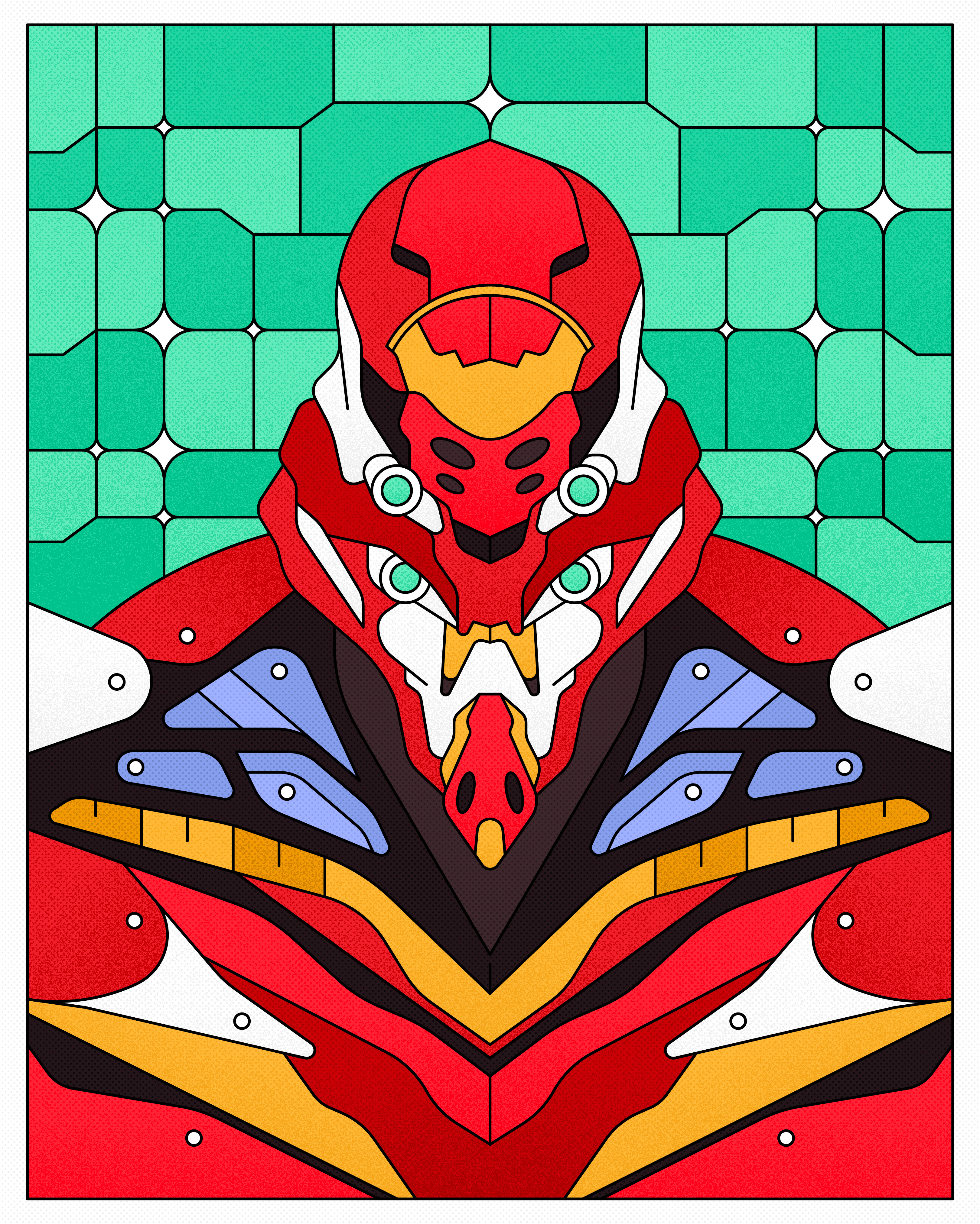 EVA 02 / Evangelion anime anime poster animelover artwork design eva eva02 evangelion evangelionfans graphic design illustration lineart manga neongenesisevangelion nerv otaku poster poster design vector vectorart