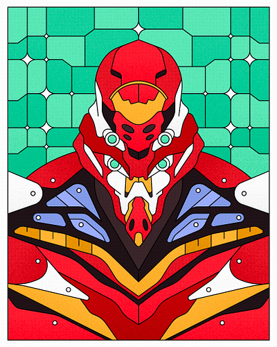 EVA 02 / Evangelion anime anime poster animelover artwork design eva eva02 evangelion evangelionfans graphic design illustration lineart manga neongenesisevangelion nerv otaku poster poster design vector vectorart