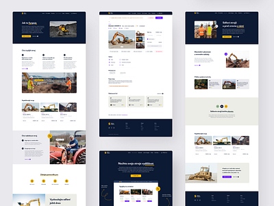 Sharing Heavy Equipment - Website concept digger excavator hana simkova heavy equipment product design sharing service ui design ux design website design website layout