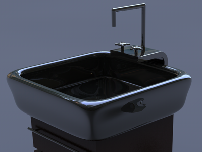 3D sink 3d gi model shiny sink