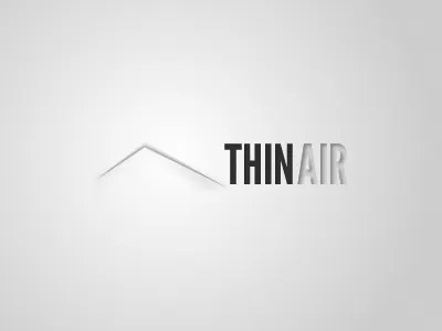 Thin Air Logo 3 league gothic logo