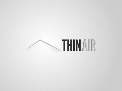 Thin Air Logo 3 league gothic logo