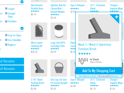 Parts & Accessories Wireframe ui ux wireframe
