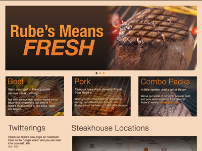 Rube's Home Page beef combo packs pork steakshouse twitterings