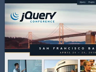 jQuery Conference Site blue conference design development jquery