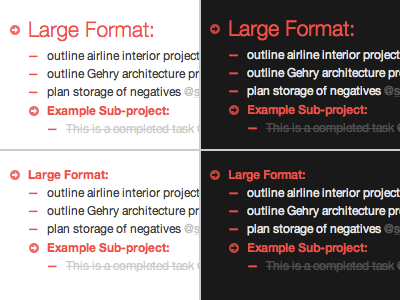 HelvetiPaper: Options grey helvetica helvetica neue red taskpaper theme white