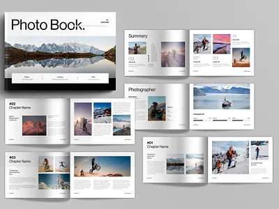 Photo Book Template Landscape a4 agency architecture branding brochure catalog clean creative design graphic design interior layout magazine magz minimal photobook print simple template