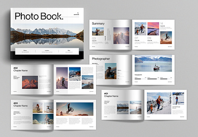 Photo Book Template Landscape a4 agency architecture branding brochure catalog clean creative design graphic design interior layout magazine magz minimal photobook print simple template