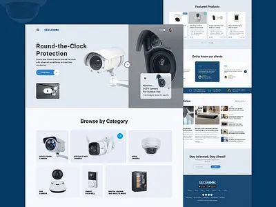 Boost CCTV Sales: 25% More Conversions, 40% Traffic Growth! advanced design appdesign camera store cctv creativedesign design ecommerce figma landing page landingpage modern design security surveillance ui ui design uiux design ux ux design visual design web design