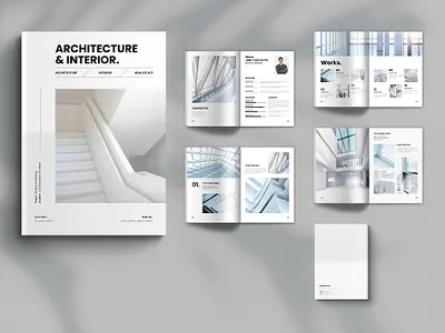 Architecture & Interior Brochure Template a4 agency architect architecture branding brochure business catalog catalogue clean creative design folios graphic design interior magz portfolio presentation template