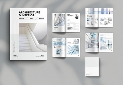 Architecture & Interior Brochure Template a4 agency architect architecture branding brochure business catalog catalogue clean creative design folios graphic design interior magz portfolio presentation template