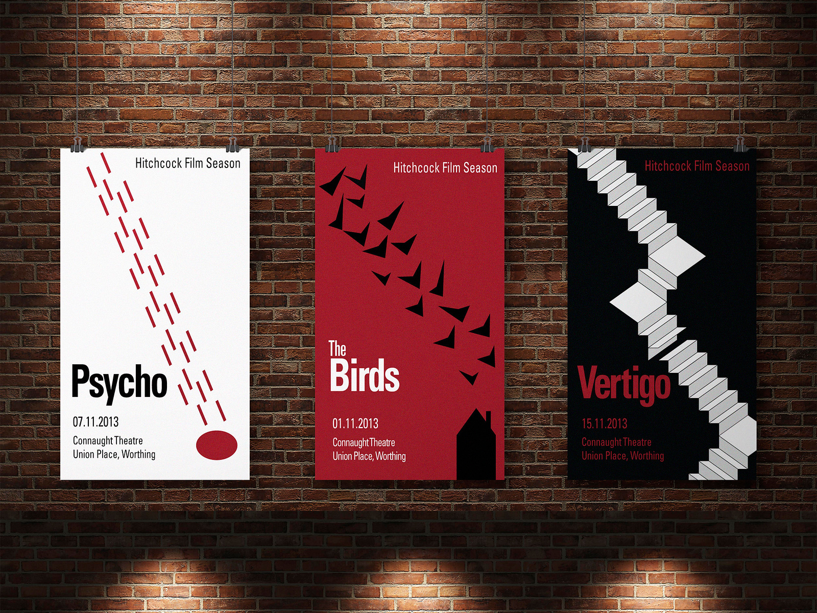 MINIMAL SWISS DESIGN - ALFRED HITCHCOCK MOVIE POSTERS by Amy Filler on ...