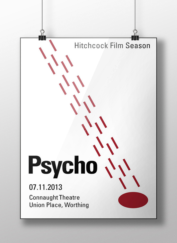 MINIMAL SWISS DESIGN - ALFRED HITCHCOCK MOVIE POSTERS by Amy Filler on ...